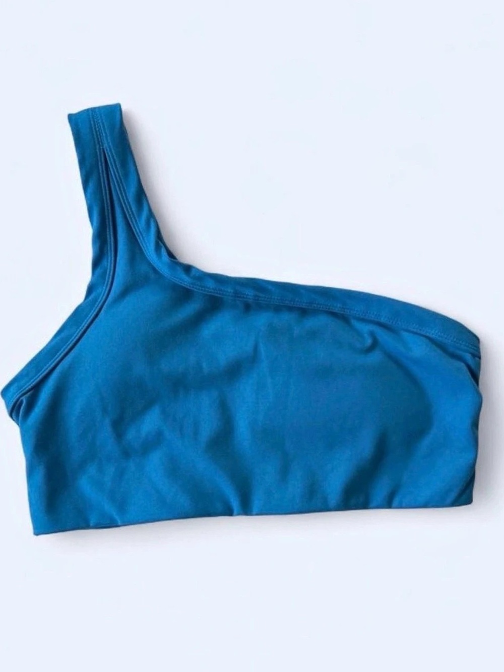 All In Motion One-Shoulder Bikini Top in Blue Size Small Like New